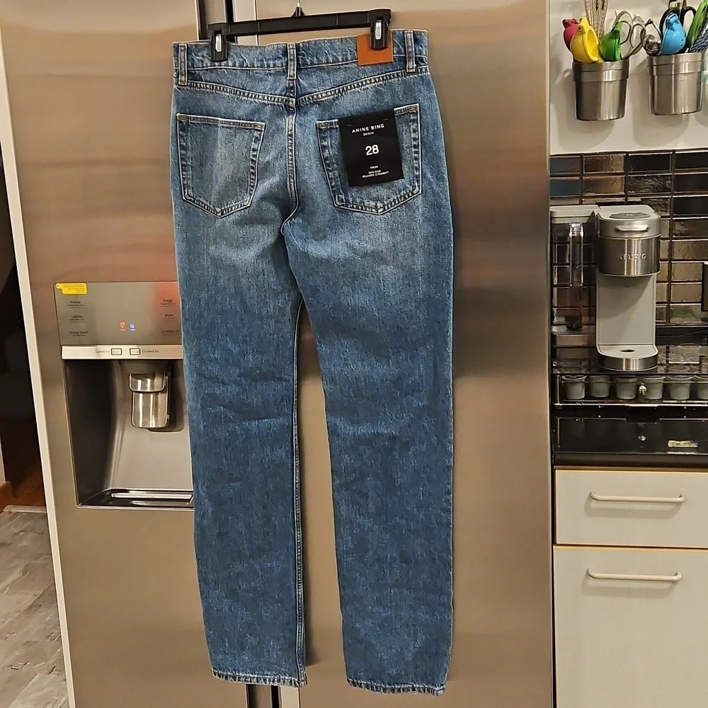 ๐ANINE BING๐ Knox Jean ~ Mineral Blue 28 NWT - Picture 9 of 16
